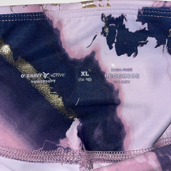 ATHLETIC top&pants, Purple, lavender, gold, L top, XL leggings, good condition - Picture 3 of 6